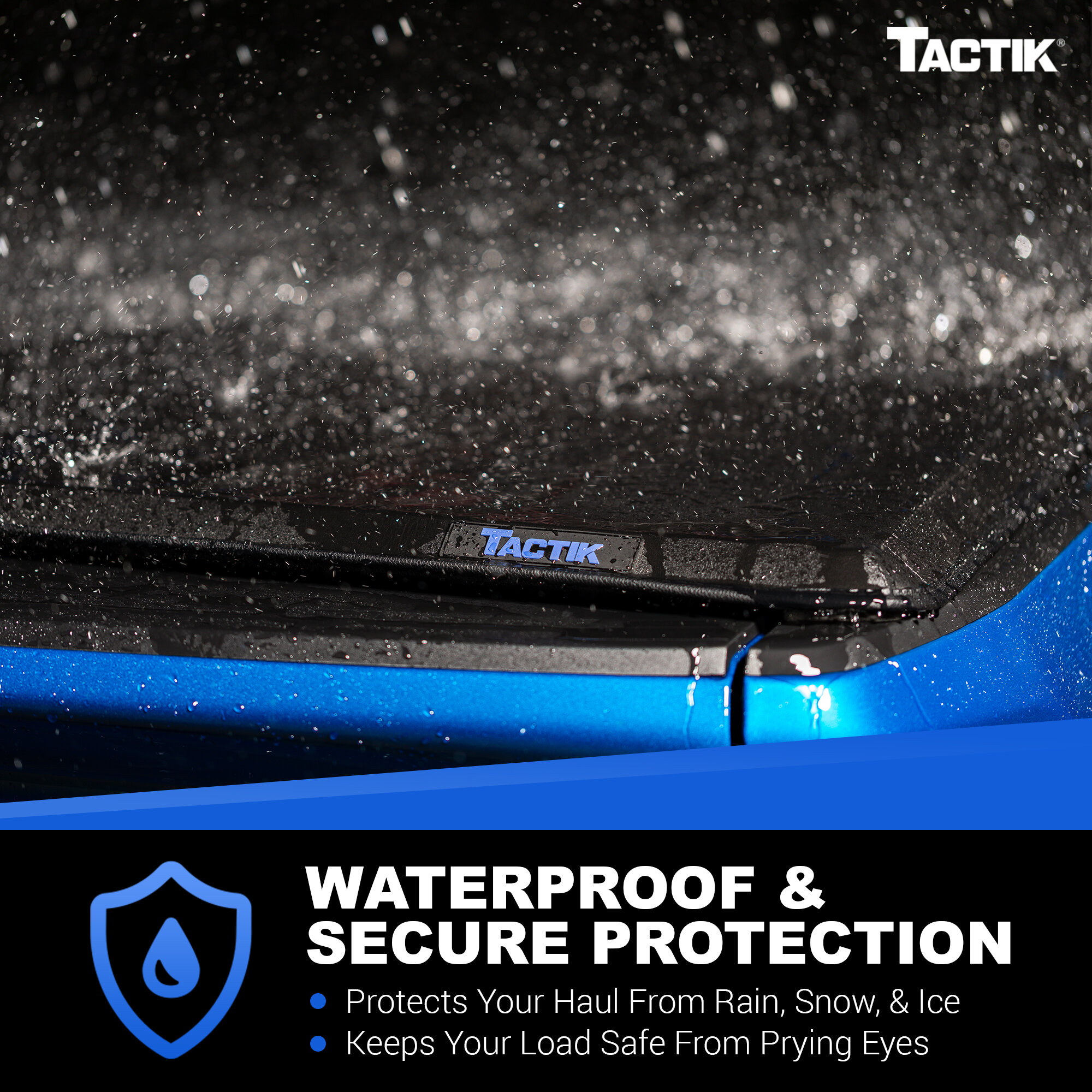 TACTIK Low Profile TriFold Hard Panel Truck Bed Tonneau Cover for 04